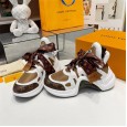 Louis Vuitton Snow White Skin Scarf Bow Sports Shoes-4 Color
